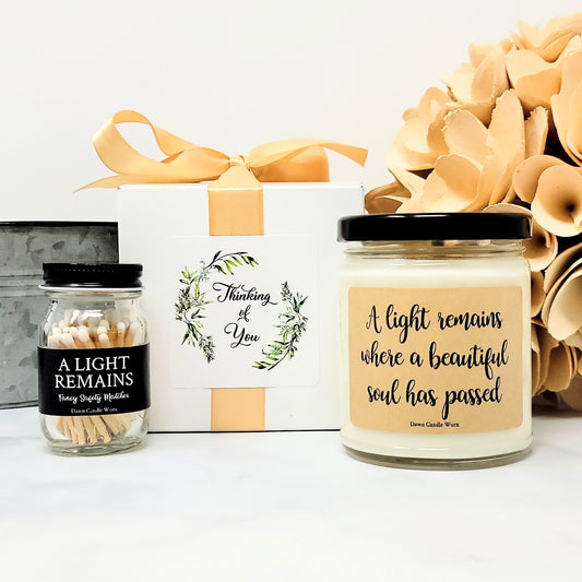 Sympathy Candle - A Light Remains Where A Beautiful Soul Has Passed