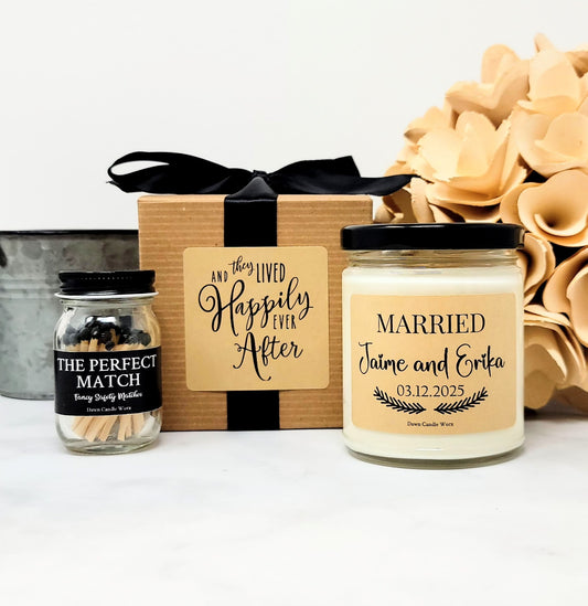 Married Candle - Personalized With Names and Date
