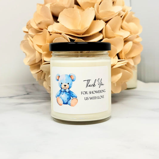 Teddy Bear We Can Bearly Wait - Thank You For Showering Us With Love - Baby Boy