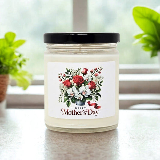 Mother's Day Candle - Red Roses