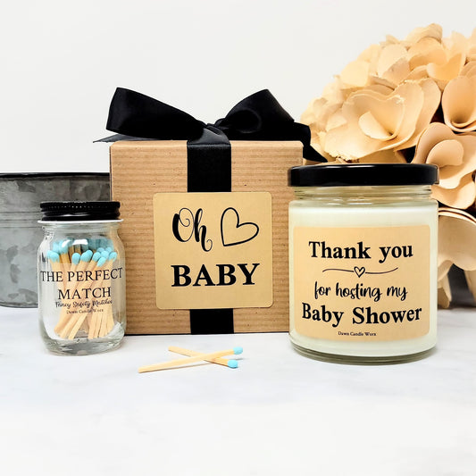 Baby Shower Hostess Gift Candle - Baby Boy