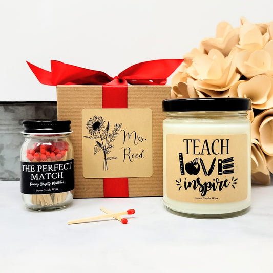 Teacher Candle - Teach Love Inspire