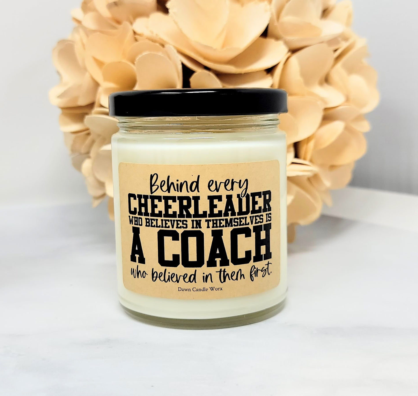 Cheerleader Coach Gift Candle