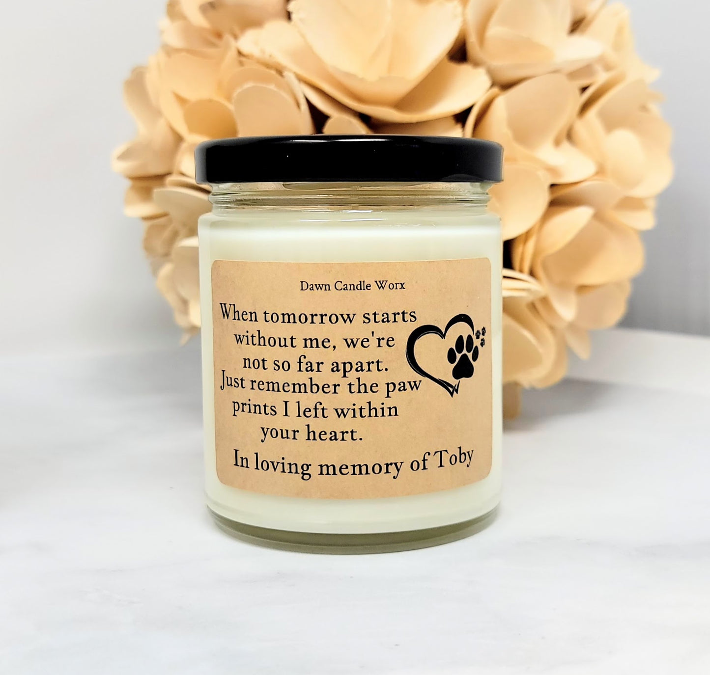 Personalized Pet Sympathy Candle With Poem