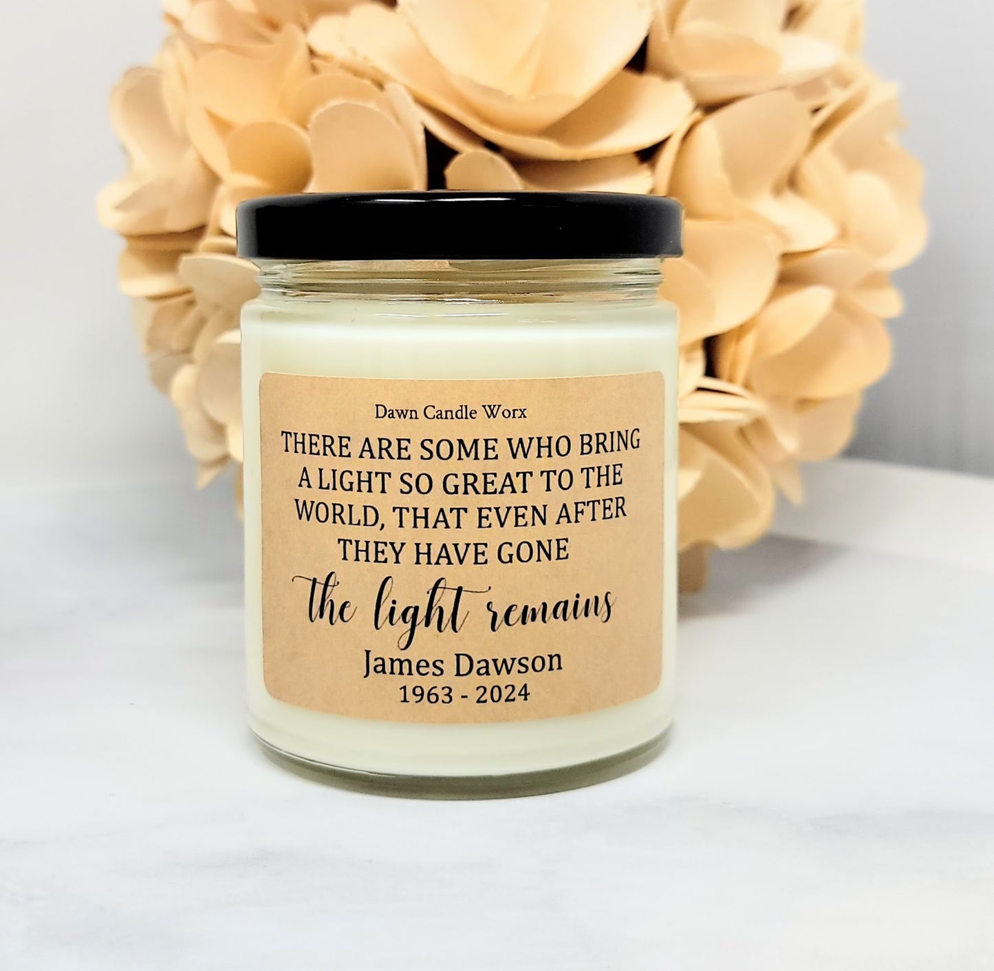 Personalized Sympathy Candle - A Light Remains