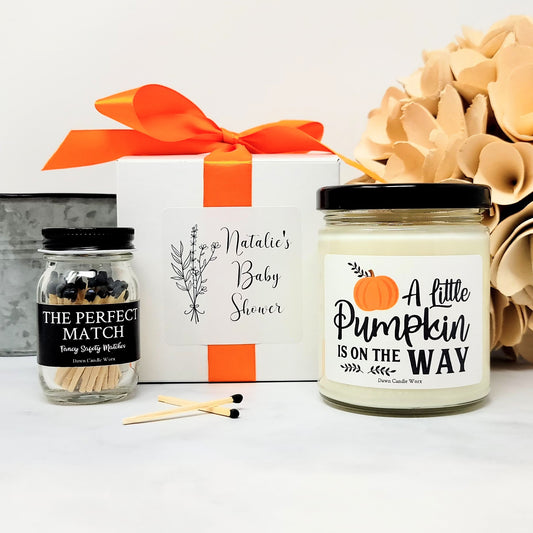 Pumpkin Baby Shower Candle