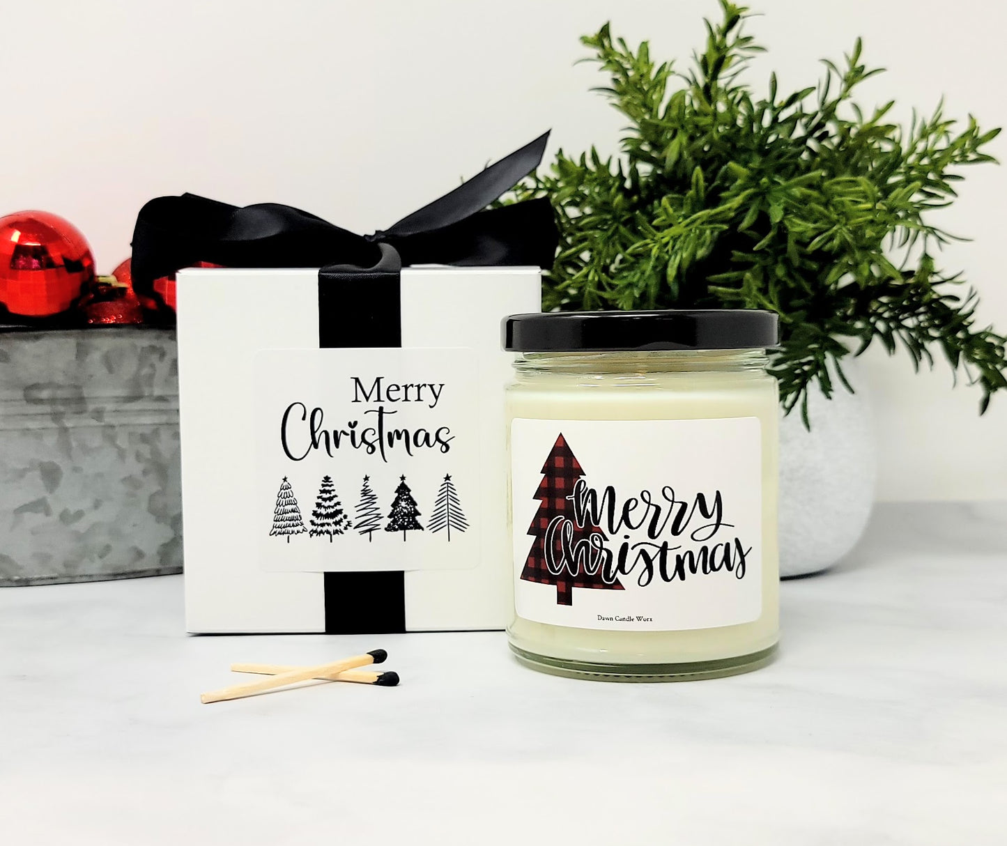 Merry Christmas Candle Gift Set