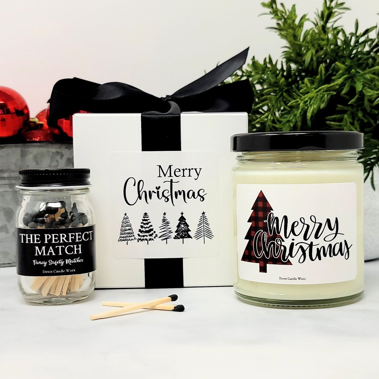 Merry Christmas Candle Gift Set