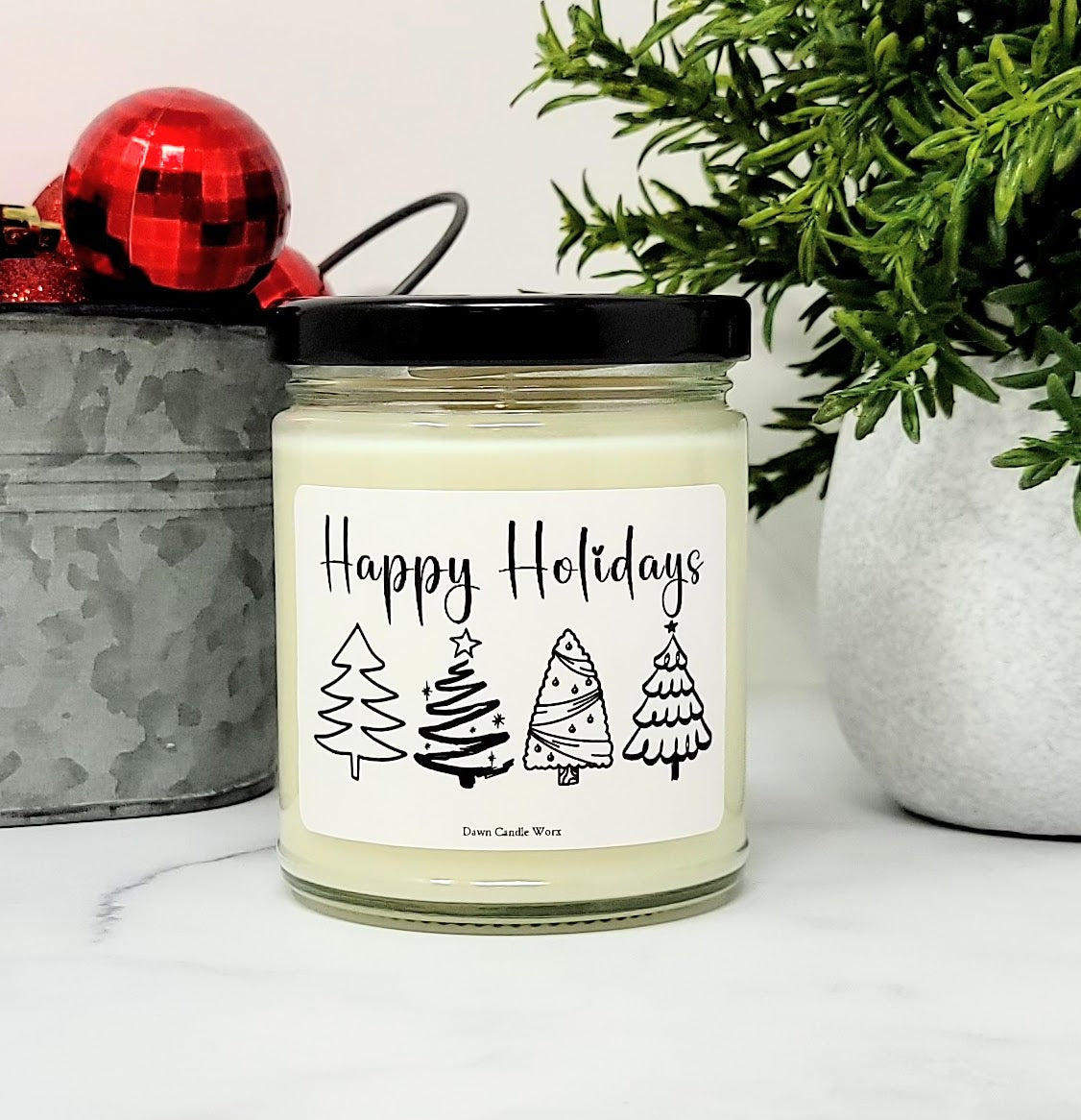 Happy Holidays Candle Gift