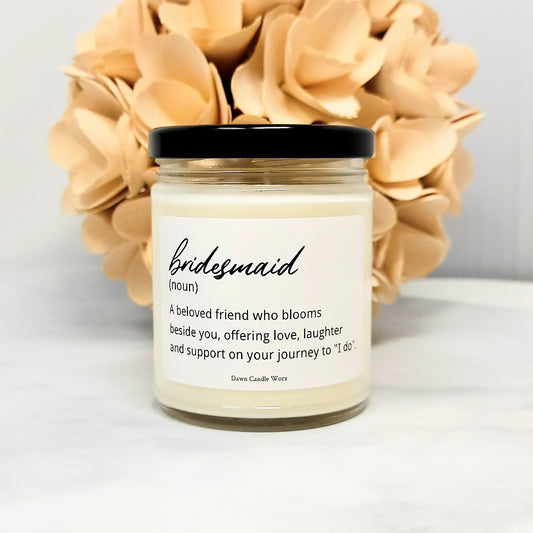Bridesmaid Definition Candle (White Label)
