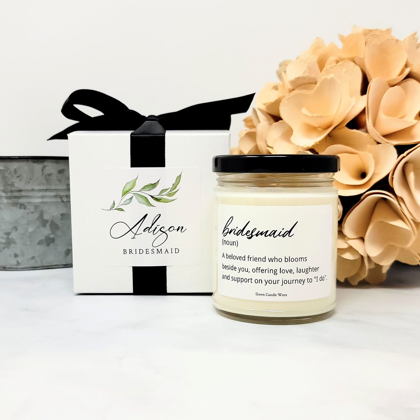 Bridesmaid Definition Candle (White Label)