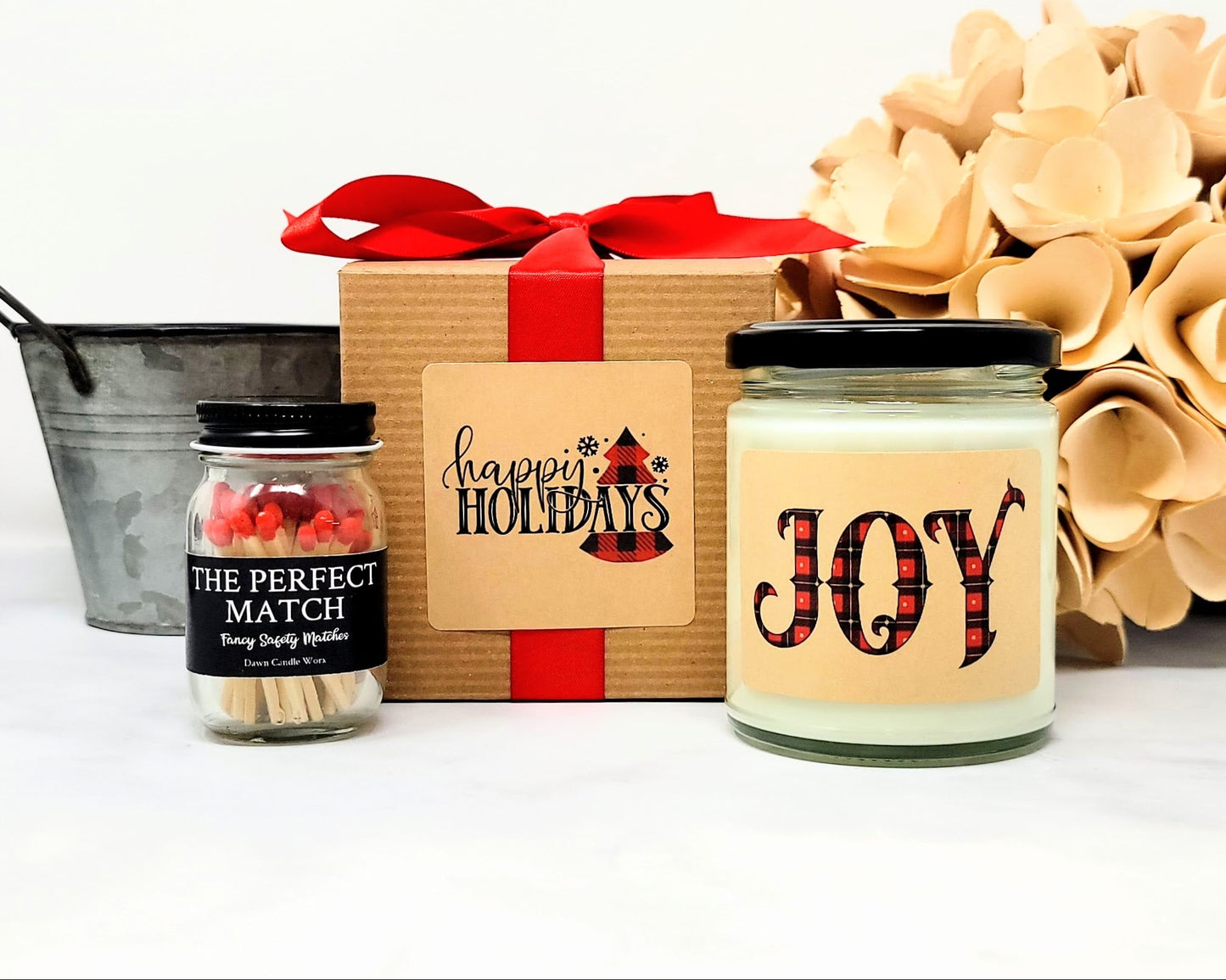 Joy Christmas Candle