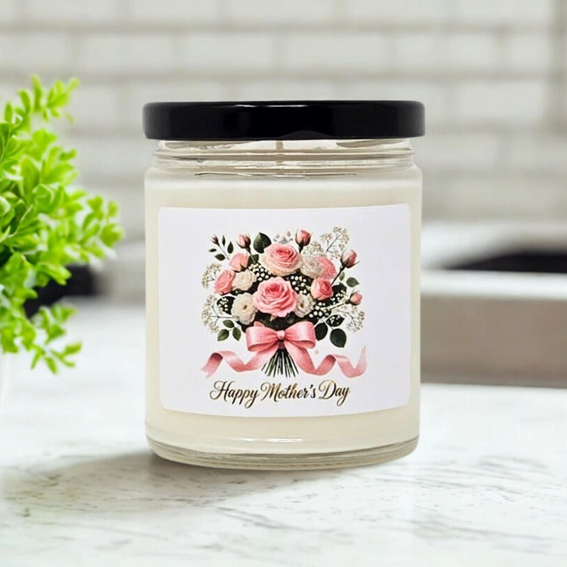 Mother's Day Candle - Pink Roses