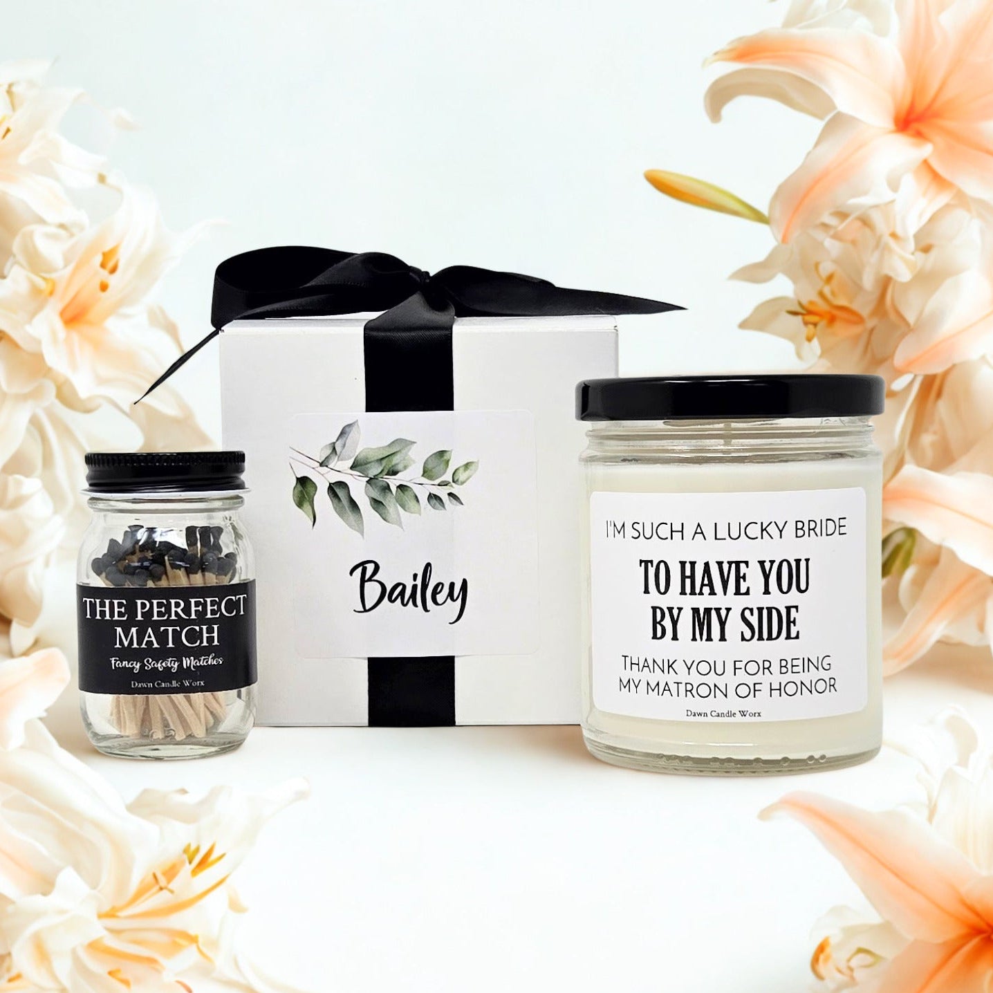 Matron of Honor Thank You Candle