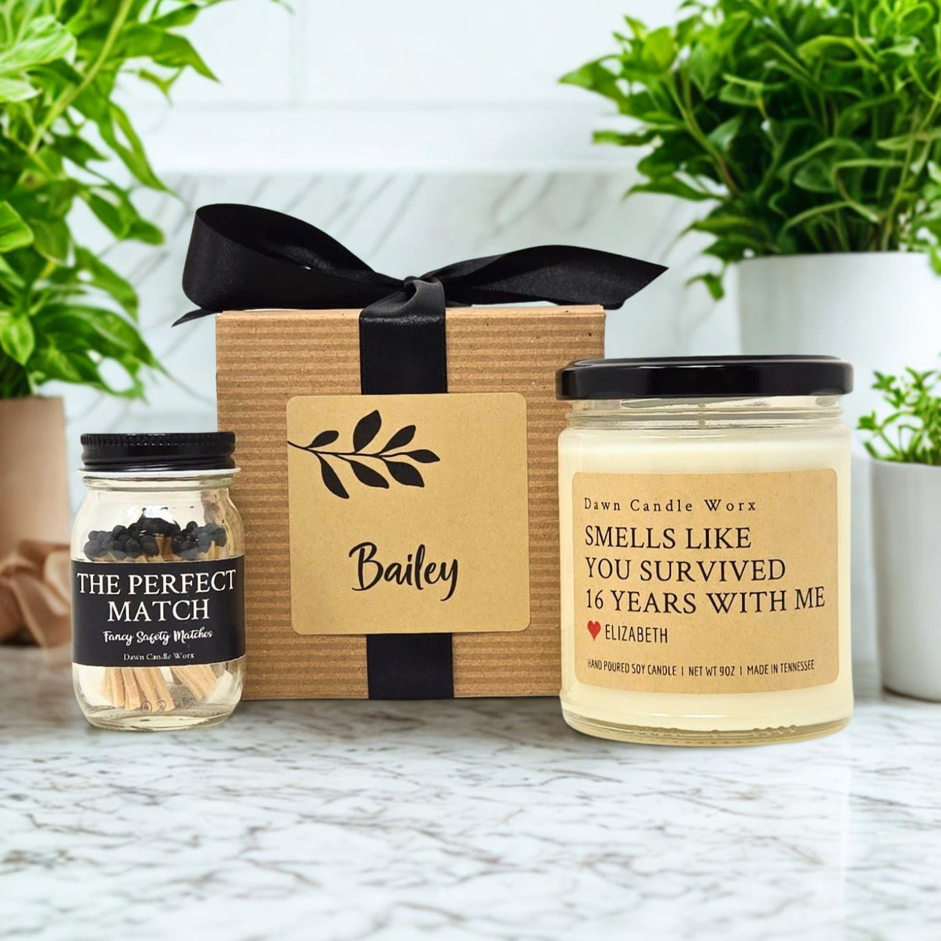 Anniversary Candle - Gift for Husband, Wife