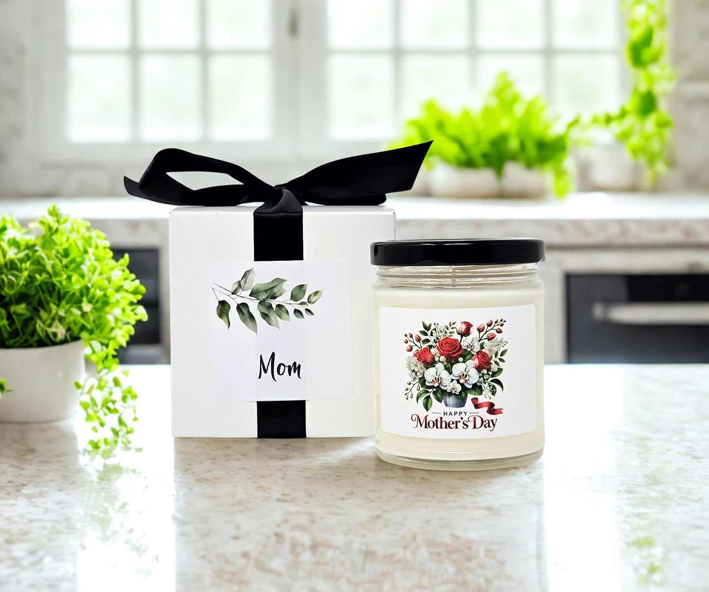 Mother's Day Candle - Red Roses