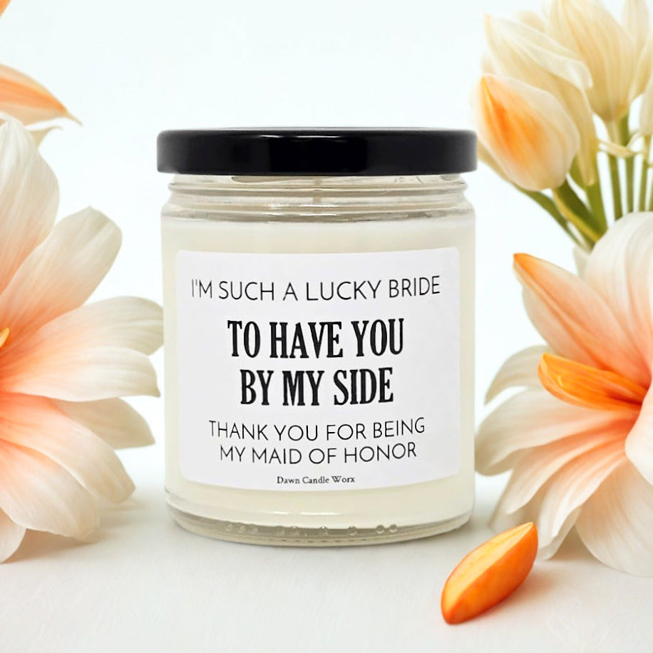 Maid of Honor Thank You Candle