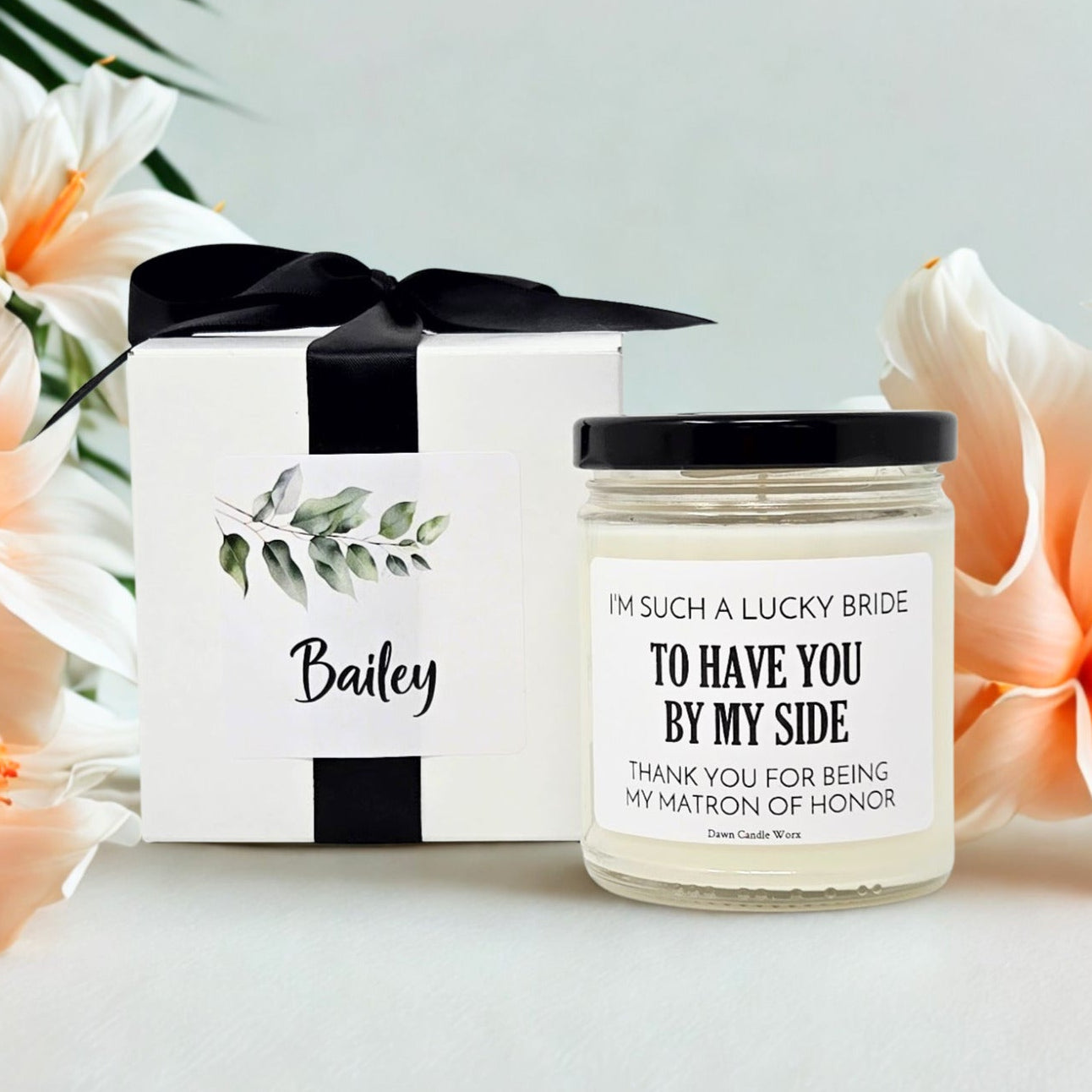 Matron of Honor Thank You Candle