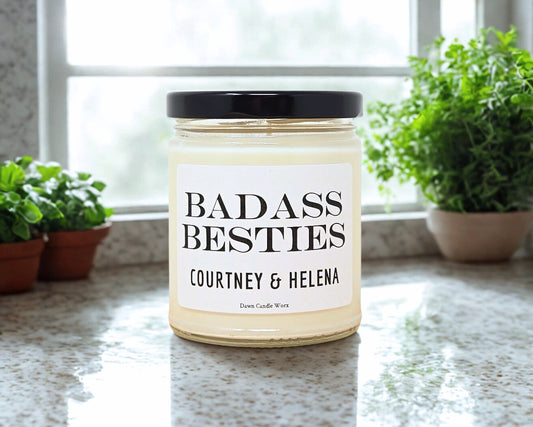 Personalized Badass Besties Candle