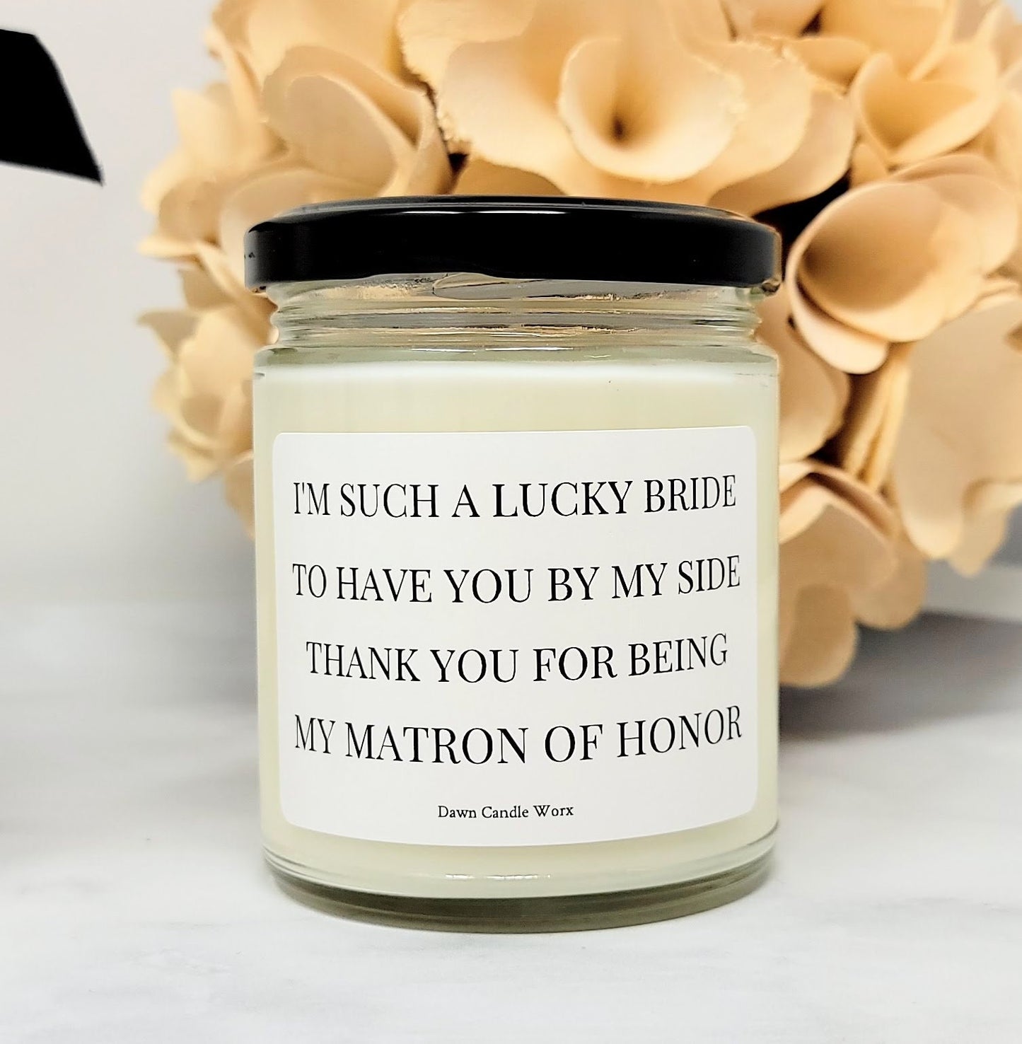 Matron of Honor Thank You Candle