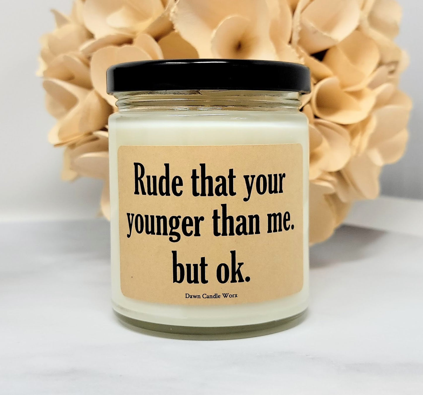 Rude That You're Younger Than Me - Birthday Candle