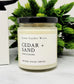 Cedar and Sand Candle