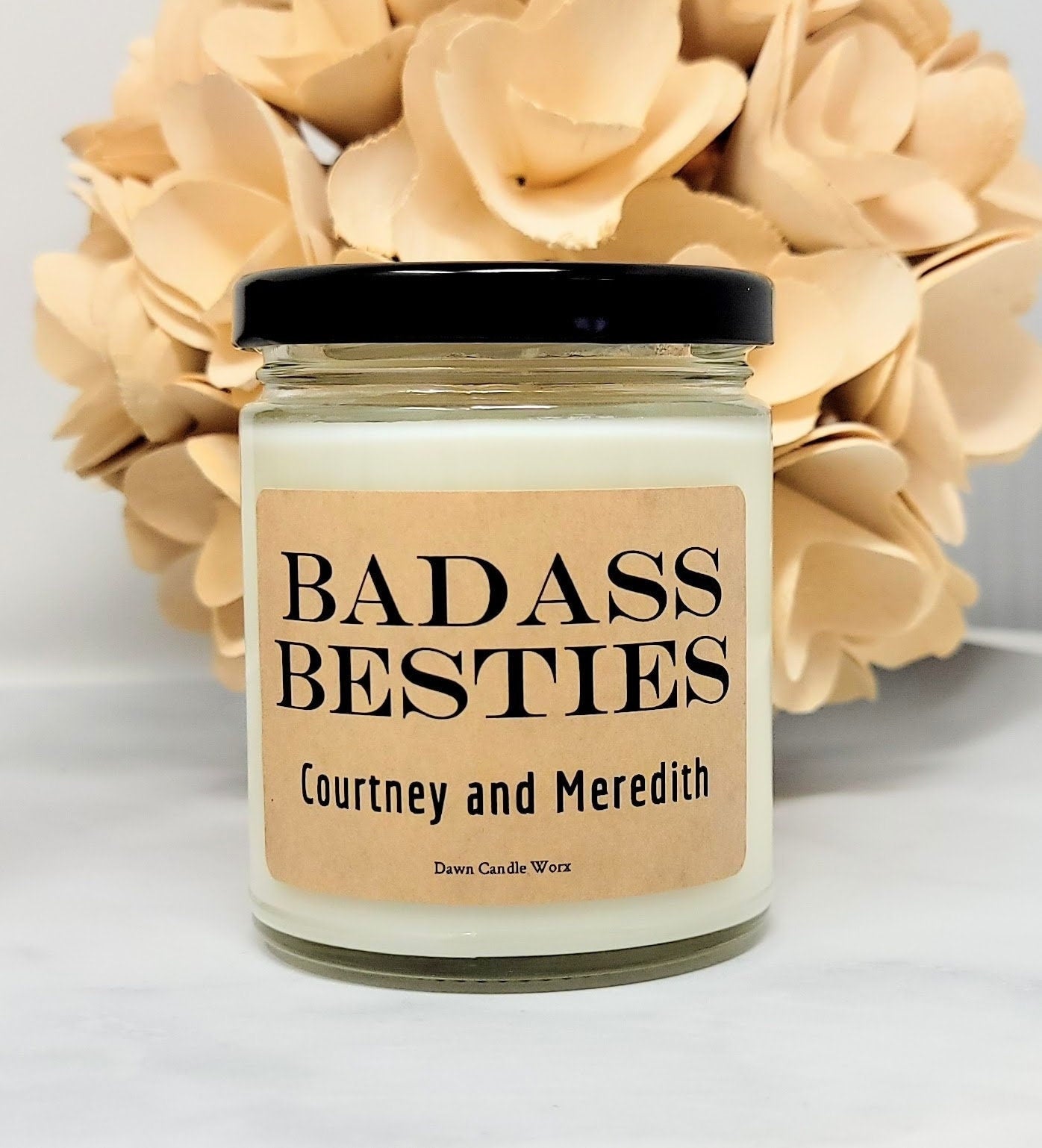 Personalized Badass Besties Candle