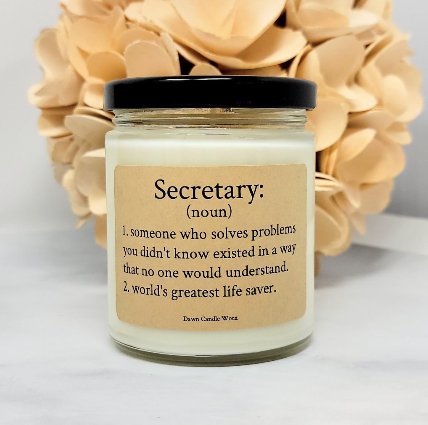 Secretary Definition Candle